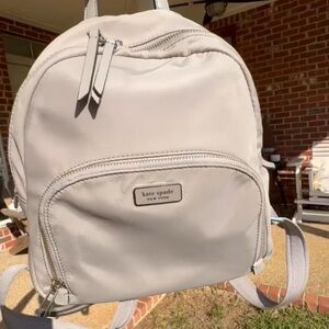 Kate Spade Beige Gray Backpack